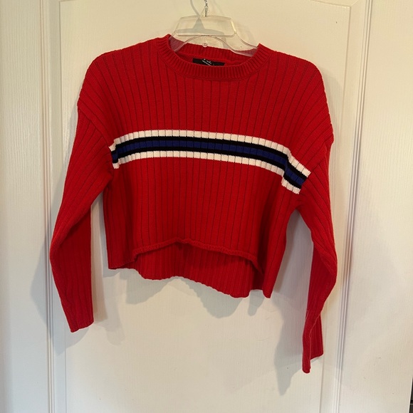 Women’s forever 21 Vintage Style Striped Pattern Cropped sweater size small - Picture 1 of 6